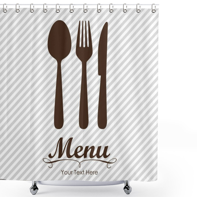 Personality  Elegant Card For Restaurant Menu Shower Curtains