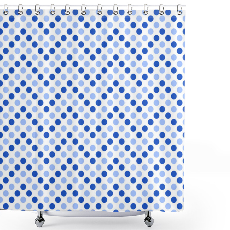 Personality  Seamless Geometric Pattern With Polka Dots.  Shower Curtains