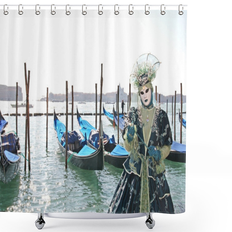 Personality  Masked Person In Venice Shower Curtains