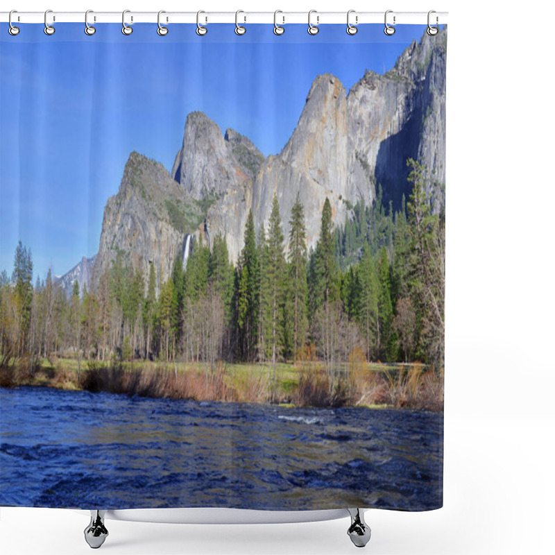 Personality  Alpine Scene With Granite Monoliths In Yosemite National Park, California Shower Curtains