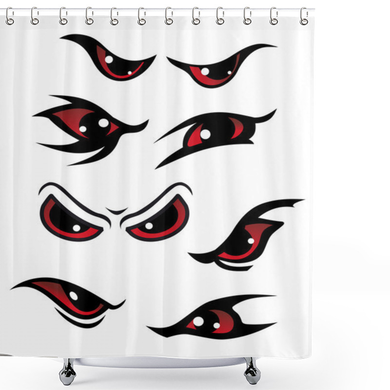 Personality  Danger Eyes Shower Curtains