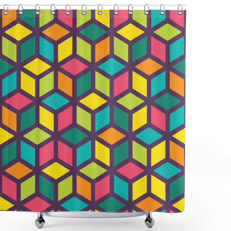 Personality  Vector Modern Seamless Geometry Pattern Shower Curtains