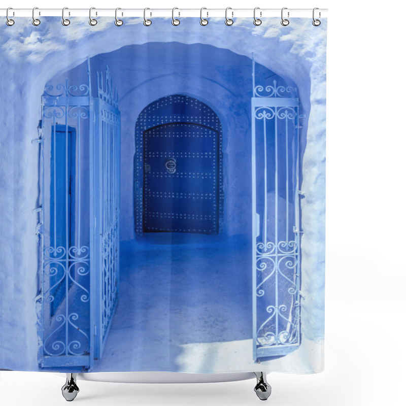 Personality  Blue Gate Shower Curtains