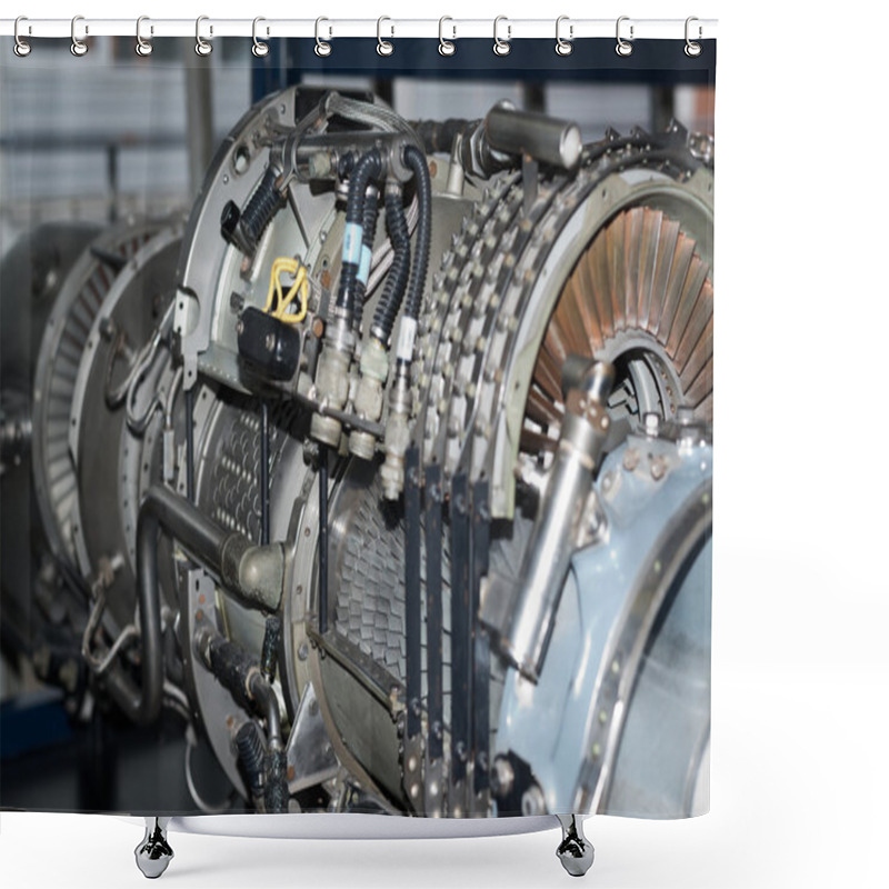 Personality  Old Aircraft Engine Shower Curtains