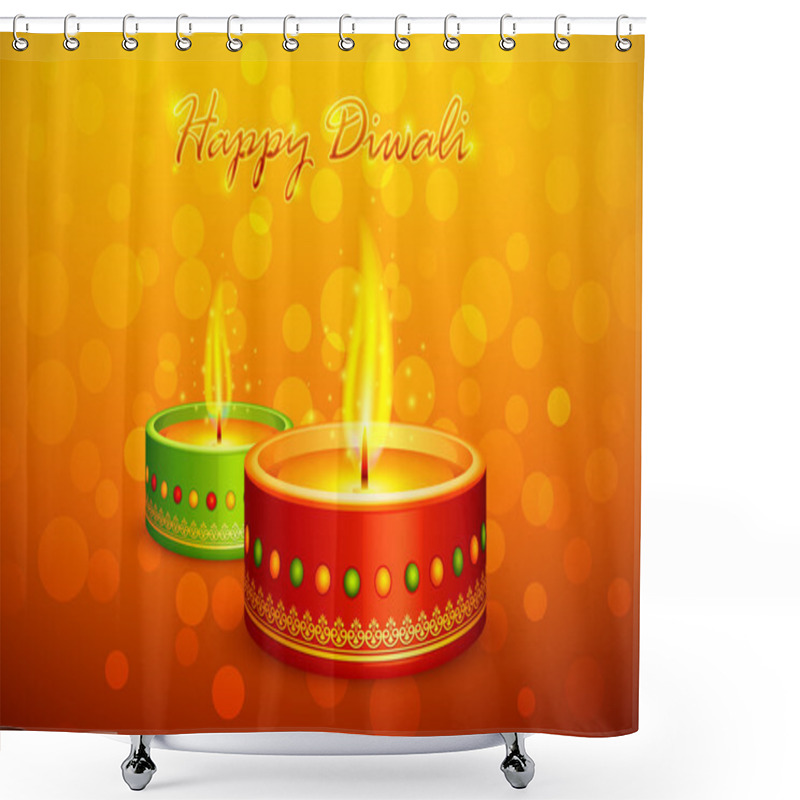 Personality  Holy Diya For Festival Shower Curtains