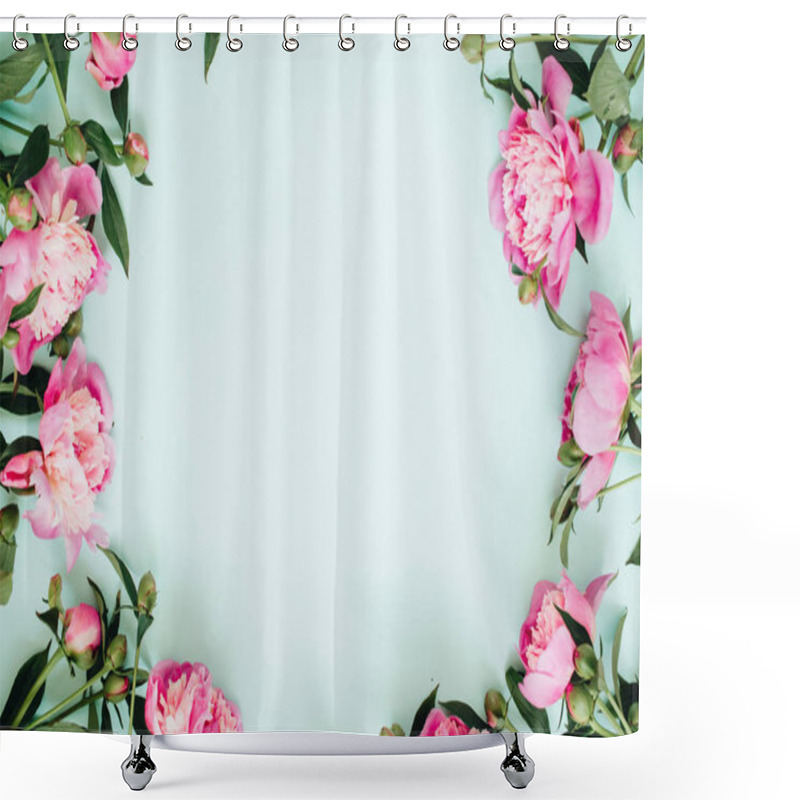 Personality  Pink Peony Flowers Pattern Shower Curtains