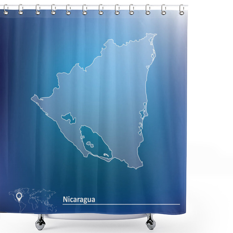 Personality  Map Of Nicaragua Shower Curtains