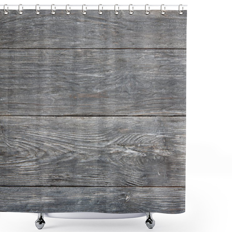 Personality  Grey Blue Wood Texture And Background. Shower Curtains