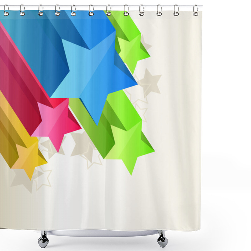 Personality  Abstract Star Background Shower Curtains