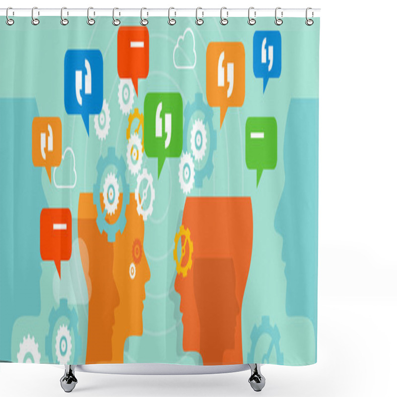 Personality  Complaints Customer Speak Conversation Bubble Talk Duscussion Shower Curtains