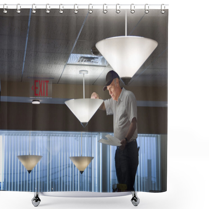 Personality  Changing A Light Bulb Shower Curtains