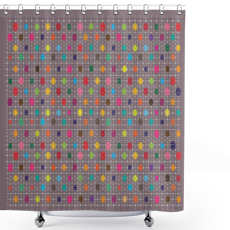 Personality  Retro Polka Dots Background Shower Curtains