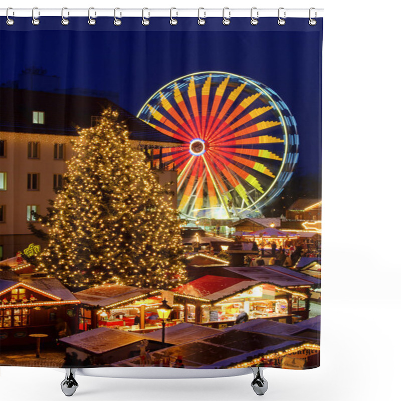 Personality  Magdeburg Christmas Market 05 Shower Curtains