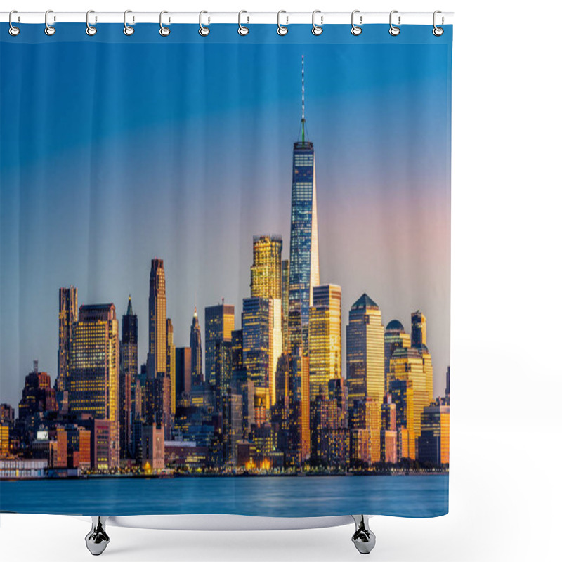 Personality  Lower Manhattan At Sunset Shower Curtains