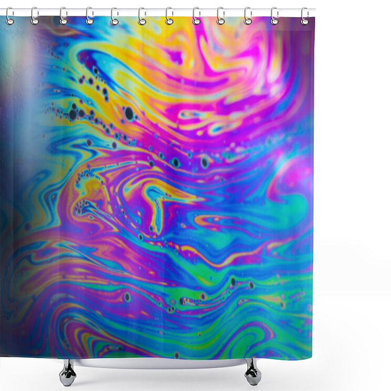 Personality  Beautiful Psychedelic Abstraction Formed By Light On The Surface Of A Soap Bubble Shower Curtains