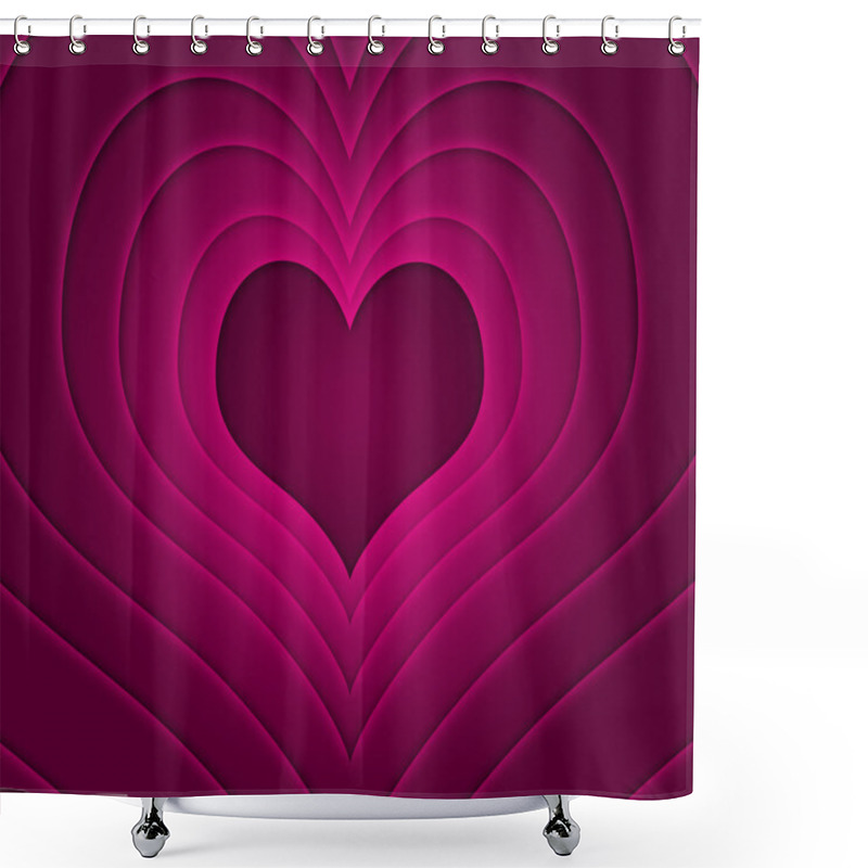 Personality  Retro Love Story Pink Background Shower Curtains