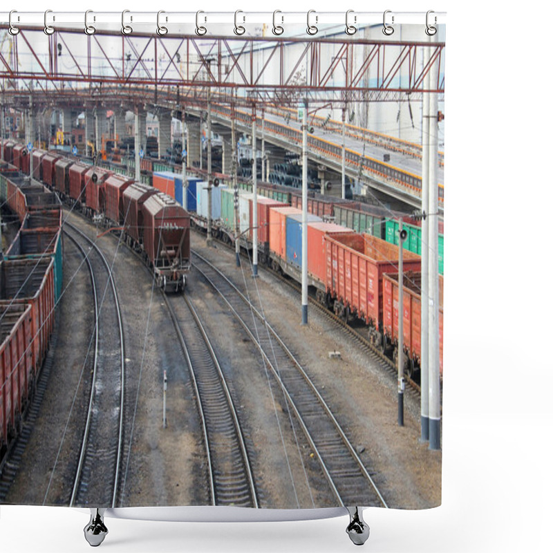 Personality  Industrial Landscape Of Odessa City Port Shower Curtains