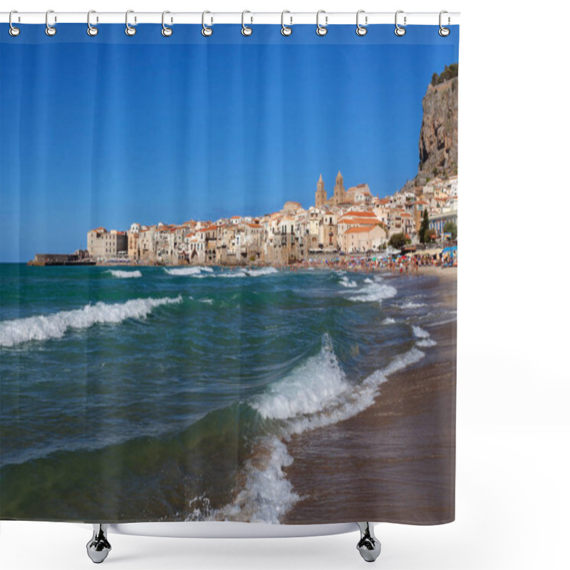 Personality  Cefalu At Sunset, Sicily, Sicilia, Italy - Tyrrhenian Sea, Mediterranean Sea Shower Curtains