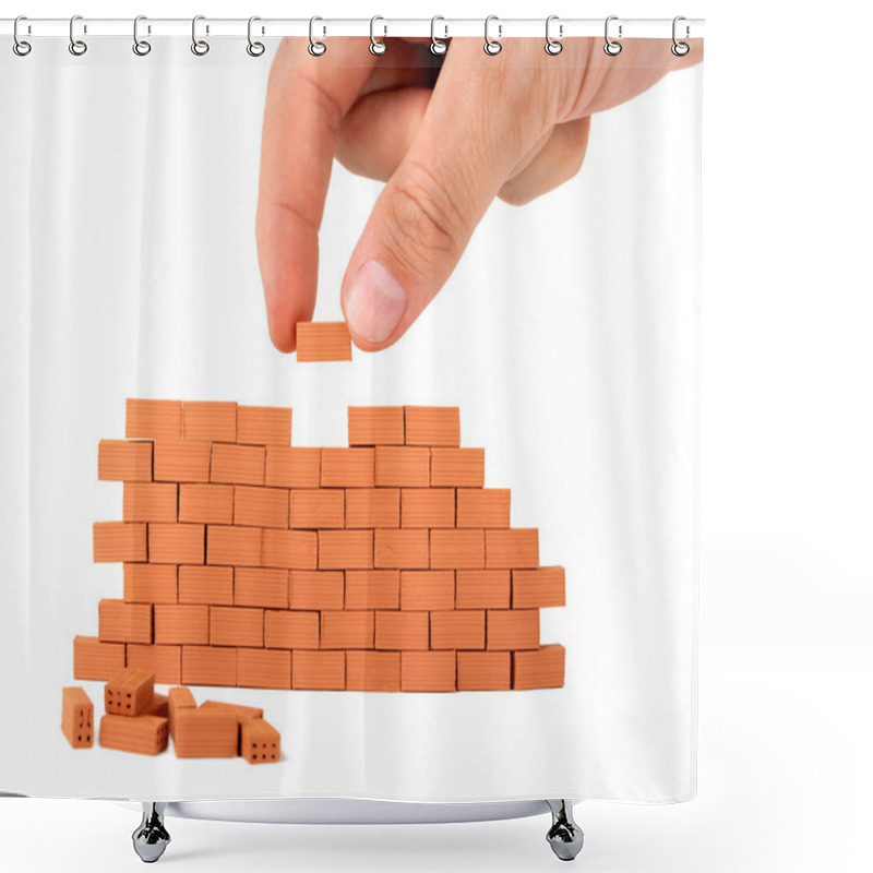 Personality  Brick Shower Curtains