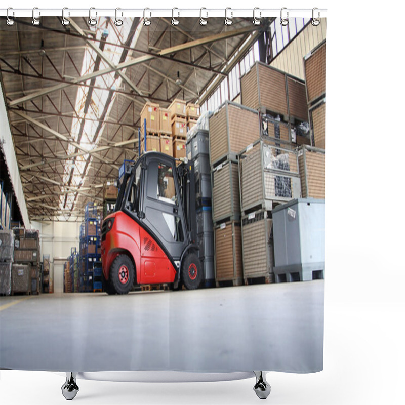 Personality  Forklift Shower Curtains