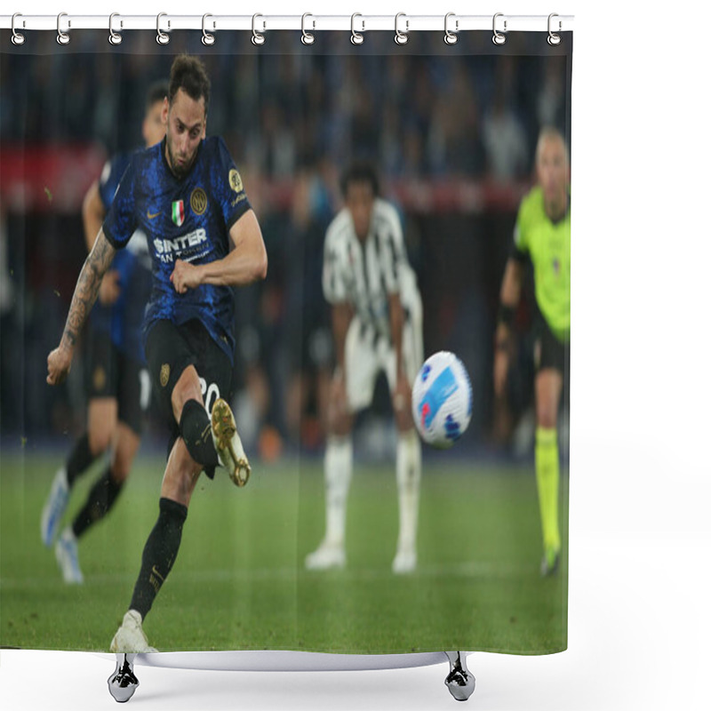 Personality  ROME, Italy - 11.05.2022:   In Action During The Football Match Italy Cup Final 2022 Trophy  Between FC JUVENTUS TURIN VS FC INTERNAZIONALE MILAN  At Olympic Stadium In Rome Shower Curtains