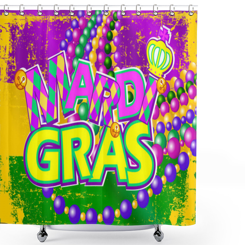 Personality  Mardi Gras Flag Shower Curtains