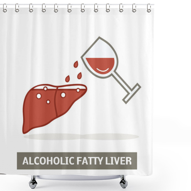 Personality  Alcoholic Fatty Liver Shower Curtains