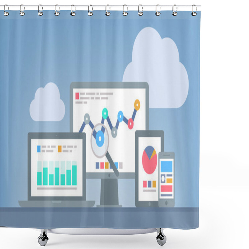 Personality  Web And SEO Analytics Concept Shower Curtains