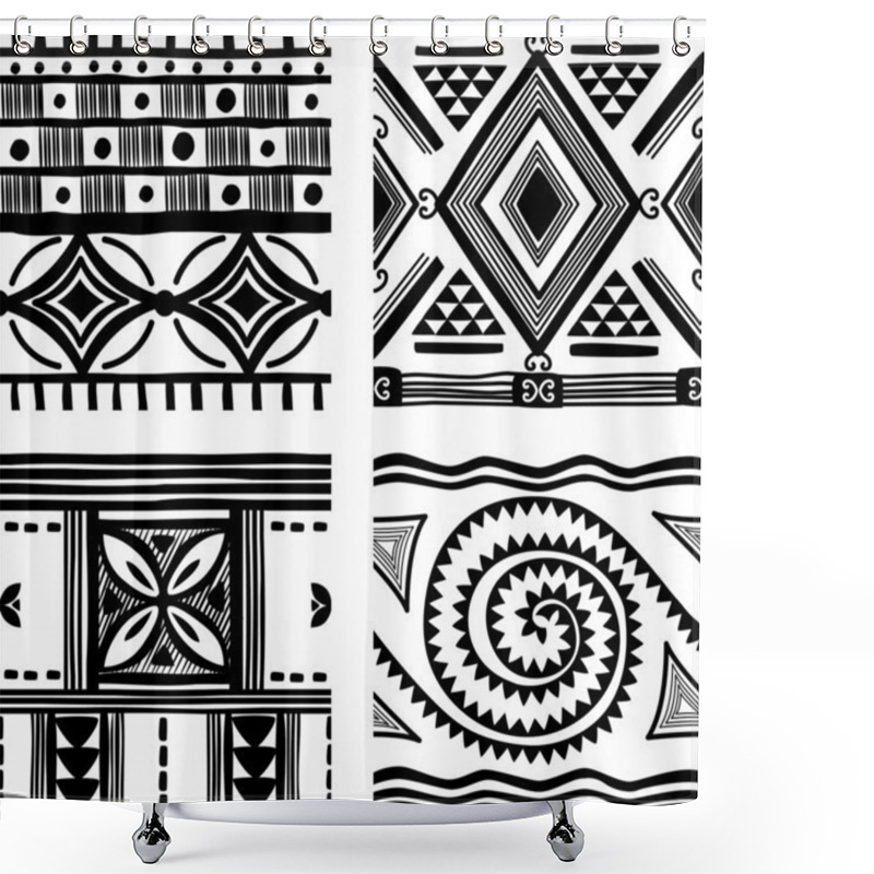 Personality  Seamless Tribal Texture Shower Curtains