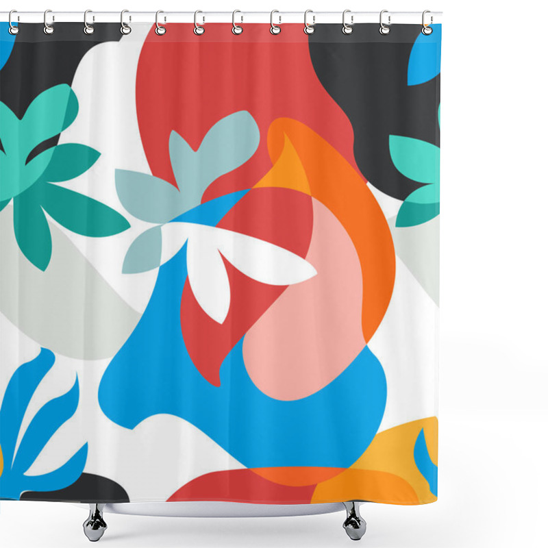 Personality  Abstract Tropical Painting. Shower Curtains