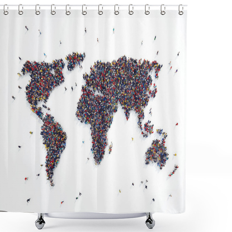 Personality  People Forms World Continents Shower Curtains