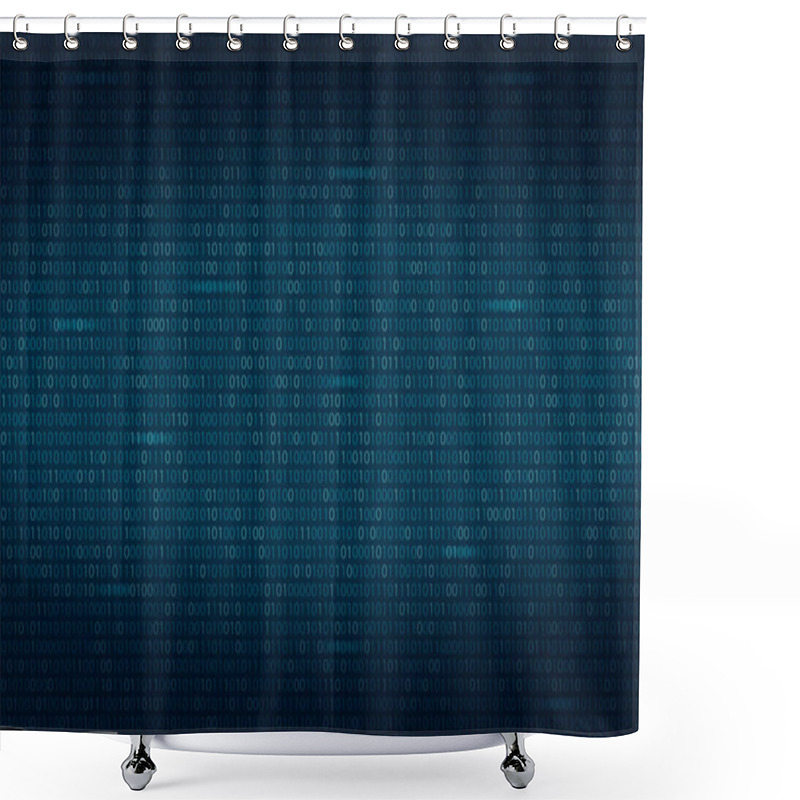 Personality  Abstract Binary Code Background. Digital Technology Wallpaper. Cyber Data, Decryption And Encryption Shower Curtains