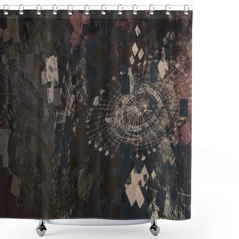 Personality  Abstract Grunge Background With Space For Text Shower Curtains