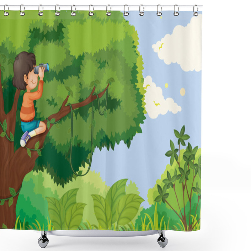 Personality  Bird Watching Shower Curtains