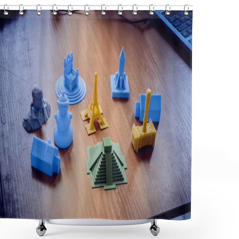 Personality  Objects Printed By A 3d Printer Shower Curtains