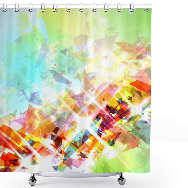 Personality  Abstract Shattered Background Shower Curtains