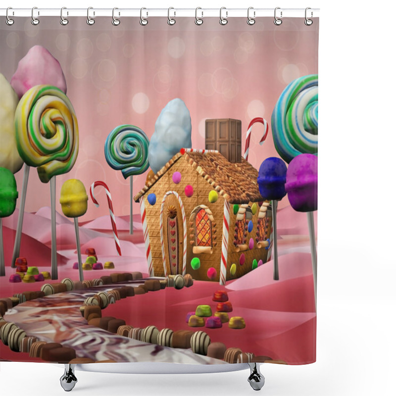 Personality  Candy Land Shower Curtains