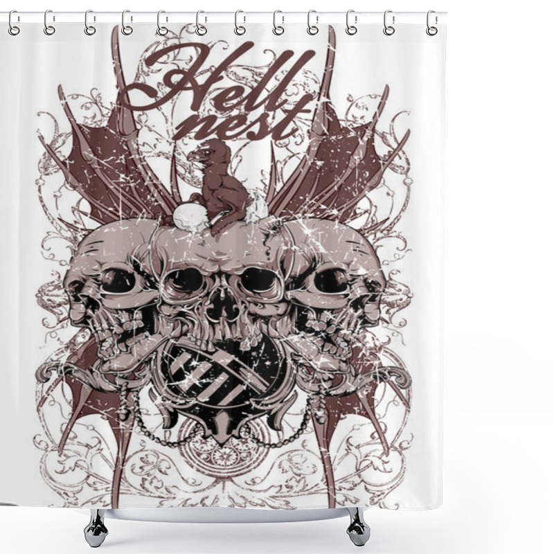 Personality  Hell Nest Shower Curtains