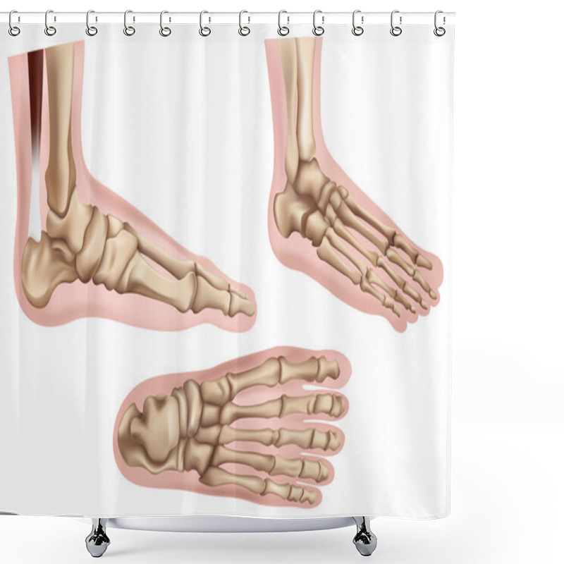 Personality  Foot Bones Shower Curtains