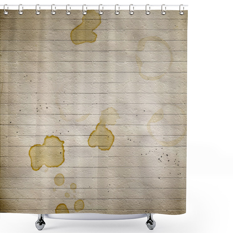 Personality  Concept Abstract Background With Dirty Coffee Stains Shower Curtains