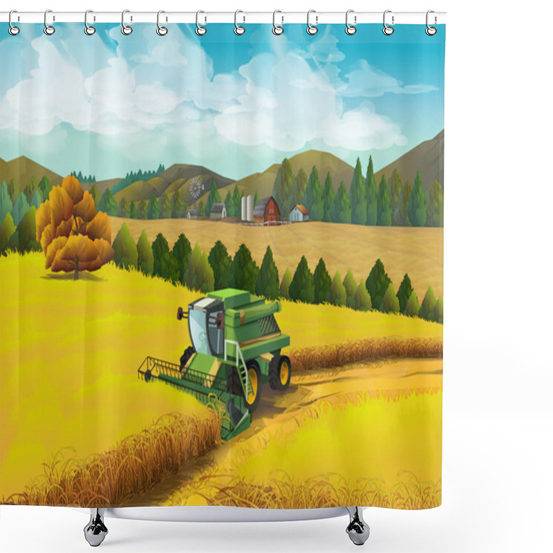 Personality  Farm Rural Landscape Shower Curtains