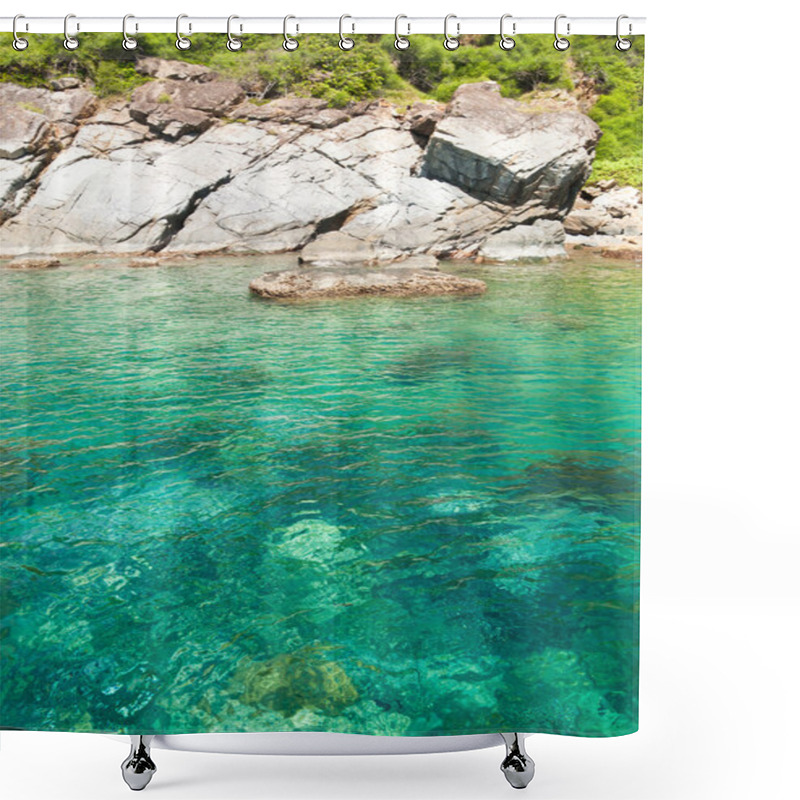 Personality  Water And Stones Shower Curtains