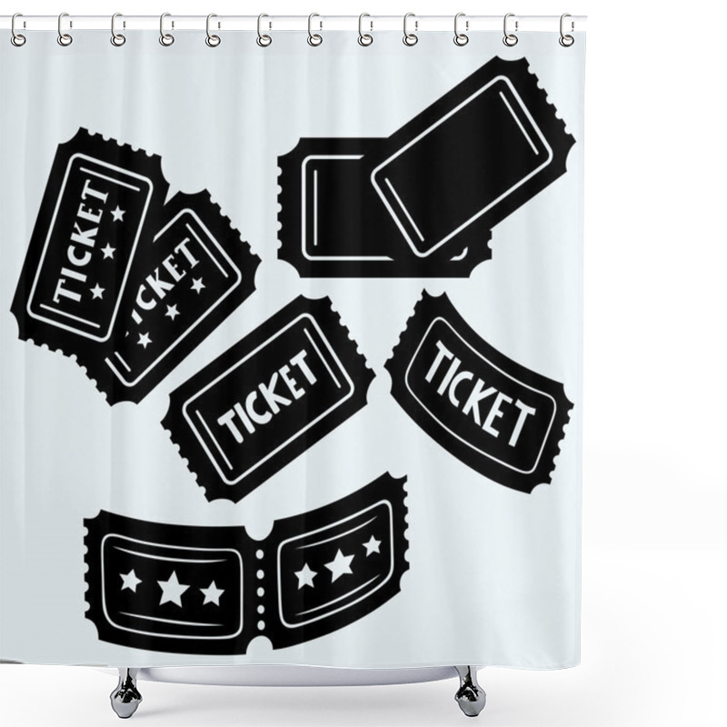 Personality  Set Cinema Tickets Shower Curtains