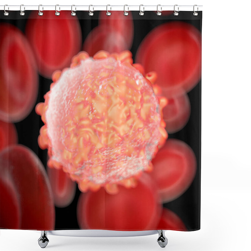 Personality  Cancer Cell In Blood Stream  Shower Curtains