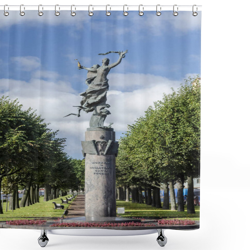 Personality  Russian Navy Monument, St Petersburg, Russia Shower Curtains