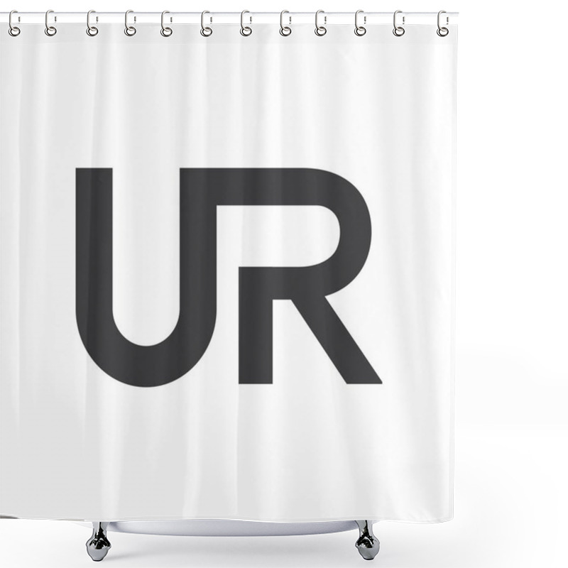 Personality  Ur Letter Logo Vector Icon Illustration Design  Shower Curtains