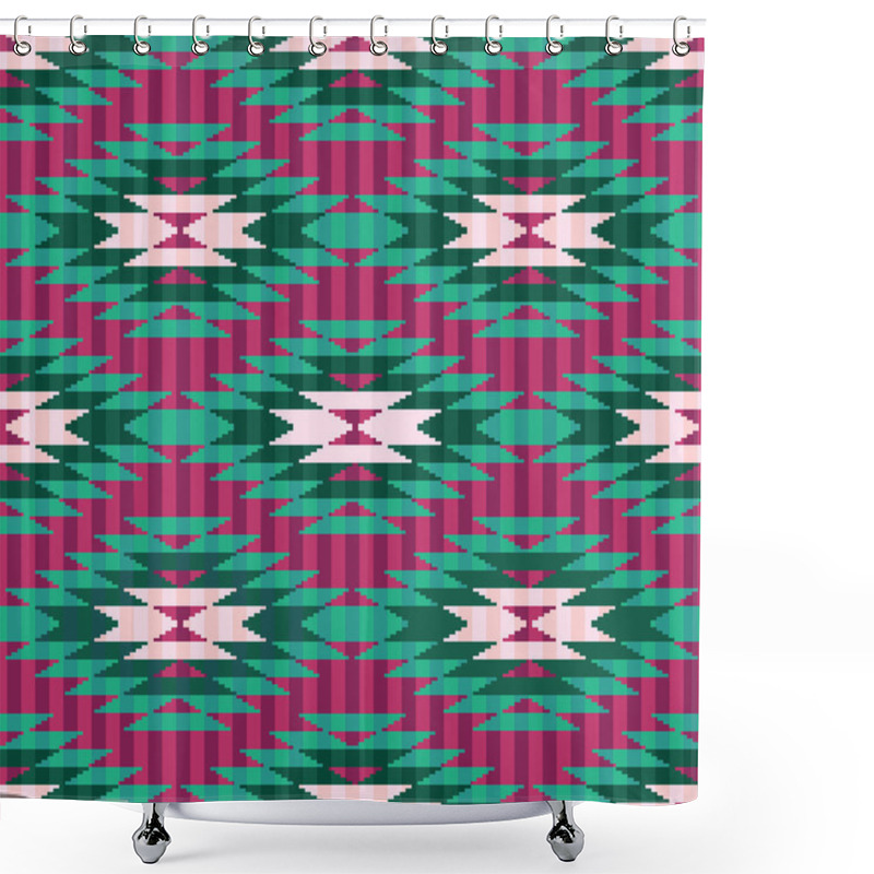 Personality  Geometric Background Shower Curtains