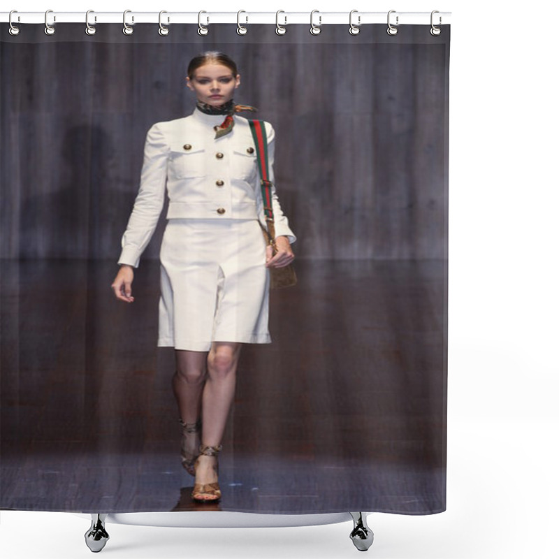 Personality  Gucci Show As A Part Of Milan Fashion Week Shower Curtains