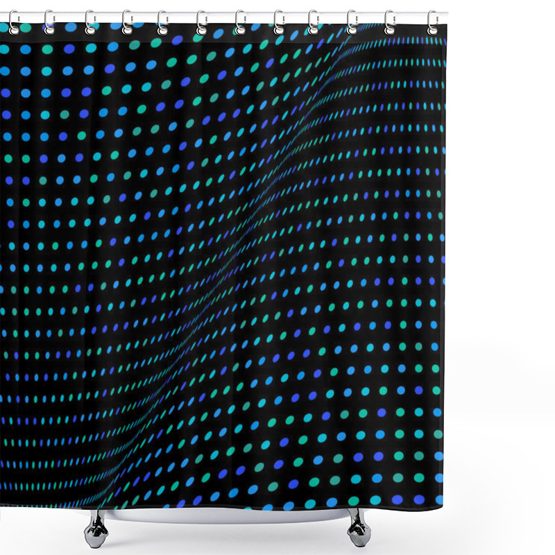 Personality  Dotted Halftone Grafic Background Shower Curtains