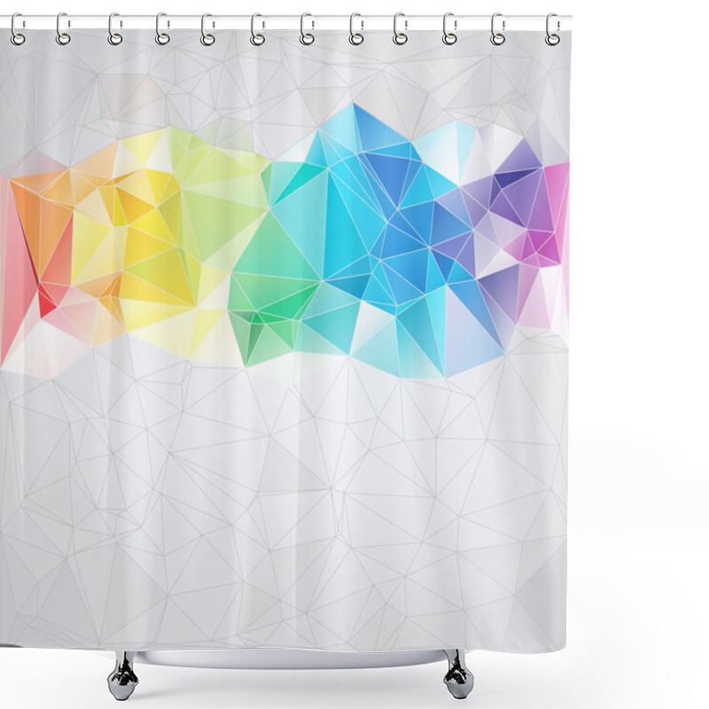 Personality  Triangular Style Abstract Background Of Triangles Shower Curtains